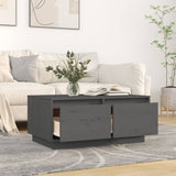 ZNTS Coffee Table Grey 80x50x35 cm Solid Wood Pine 814441