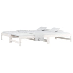 ZNTS Pull-out Day Bed without Mattress White 2x cm 820428