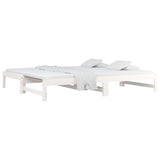 ZNTS Pull-out Day Bed without Mattress White 2x cm 820428