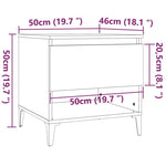 ZNTS Side Tables 2 pcs Grey Sonoma 50x46x50 cm Engineered Wood 819561