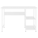 ZNTS Computer Desk White 105x55x72 cm MDF and Metal 20551