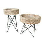 ZNTS Side Tables Suar Wood FOLK01