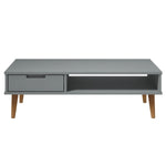 ZNTS Coffee Table MOLDE Grey 100x55x31 cm Solid Wood Pine 350530