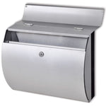 ZNTS Double Mailbox on Stand Stainless Steel 271748