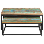 ZNTS Nesting Coffee Tables 2 pcs Solid Reclaimed Wood 320390