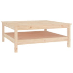 ZNTS Coffee Table 100x100x40 cm Solid Wood Pine 814294