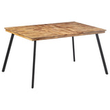 ZNTS Dining Table 148x97x76 cm Solid Wood Teak 358531