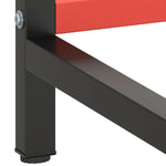 ZNTS Work Bench Frame Matte Black and Matte Red 180x57x79 cm Metal 151457