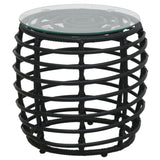 ZNTS 3 Piece Bistro Set Poly Rattan Black 48585