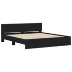 ZNTS Bed Frame without Mattress Black 200x200 cm 3207456