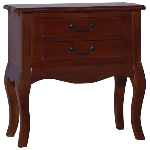 ZNTS Bedside Cabinet Classical Brown 60x30x60 cm Solid Mahogany 288883