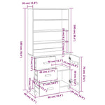ZNTS Highboard HAMAR Solid Wood Pine Honey Brown 3100922