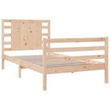 ZNTS Bed Frame without Mattress 75x190 cm Small Single Solid Wood Pine 3104243