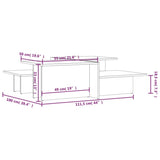 ZNTS Coffee Tables 2 pcs High Gloss Grey Engineered Wood 3216157