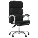 ZNTS Reclining Office Chair Black Faux Leather 349799