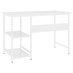 ZNTS Computer Desk White 105x55x72 cm MDF and Metal 20551