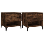 ZNTS Side Tables 2 pcs Smoked Oak 50x46x50 cm Engineered Wood 819559