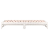 ZNTS Pull-out Day Bed without Mattress White 2x cm 820428