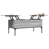 ZNTS Coffee Table Grey Sonoma 100x50x45 cm Engineered Wood and Metal 845414