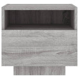 ZNTS Bedside Cabinets with LED Lights 2 pcs Grey Sonoma 40x39x37 cm 836809