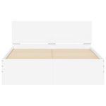 ZNTS Bed Frame without Mattress White 120x200 cm 3207490