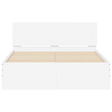 ZNTS Bed Frame without Mattress White 120x200 cm 3207490