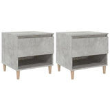 ZNTS Bedside Tables 2 pcs Concrete Grey 50x46x50 Engineered Wood 819541