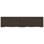 ZNTS Wall Shelf Dark Brown 120x30x cm Treated Solid Wood Oak 363813