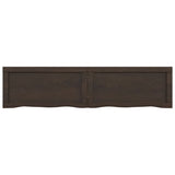 ZNTS Wall Shelf Dark Brown 120x30x cm Treated Solid Wood Oak 363813