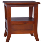 ZNTS Bedside Cabinet Classical Brown Solid Mahogany Wood 288862