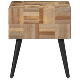 ZNTS Side Table 40x40x45 cm Solid Reclaimed Teak 358522