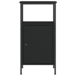 ZNTS Bedside Cabinet Black 41x31x80 cm Engineered Wood 825923