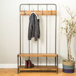 ZNTS RE-Engineered Hall Bench / Coat rack Mango Wood ENG049