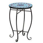 ZNTS Inlaid With Diamond-Colored Sea Mosaics With Round Terrace Bistro Tables 91743303