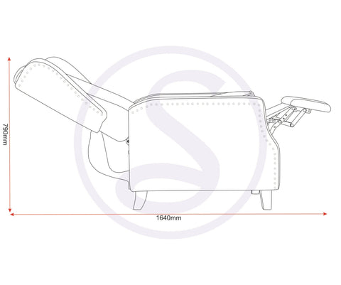 ZNTS Kensington Recliner Chair 300-310-010