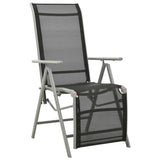 ZNTS Reclining Garden Chairs 2 pcs Textilene and Aluminium Silver 312197