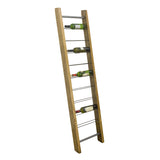 ZNTS RE-Engineered Leaning 9 bottle Wine Rack Mango Wood ENG119