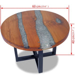 ZNTS Coffee Table Teak Resin 60 cm 243466
