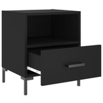 ZNTS Bedside Cabinets 2 pcs Black 40x35x47.5 cm Engineered Wood 827439