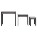 ZNTS Nesting Coffee Tables 3 pcs Grey Sonoma Engineered Wood 837825