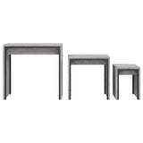 ZNTS Nesting Coffee Tables 3 pcs Grey Sonoma Engineered Wood 837825