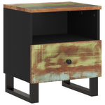 ZNTS Bedside Cabinet Solid Wood Reclaimed&Engineered Wood 350652