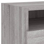 ZNTS Bedside Cabinets with LED Lights 2 pcs Grey Sonoma 40x39x37 cm 836809