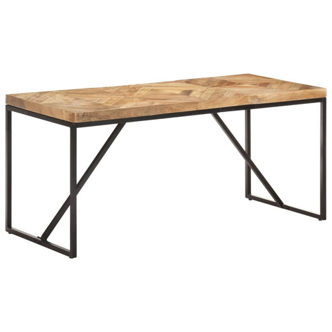 ZNTS Dining Table 160x70x76 cm Solid Acacia and Mango Wood 323550