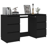 ZNTS Writing Desk Black 140x50x77 cm Engineered Wood 800811