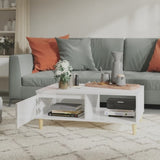 ZNTS Coffee Table High Gloss White 90x60x35 cm Engineered Wood 806001