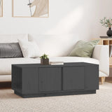 ZNTS Coffee Table Grey 110x50x40 cm Solid Wood Pine 814431