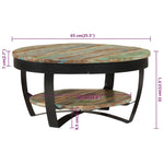 ZNTS Coffee Table Solid Reclaimed Wood 65x32 cm 244674