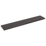 ZNTS Wall Shelf Dark Brown 160x30x cm Treated Solid Wood Oak 363828