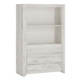 Angel 3 Drawer Cupboard with Open Shelf in White Craft Oak 4213262